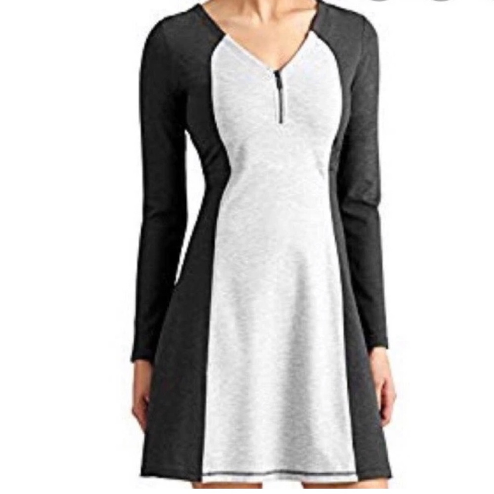 ATHLETA Whereupon Ponte Colorblock Fit & Flare gray Size  XS